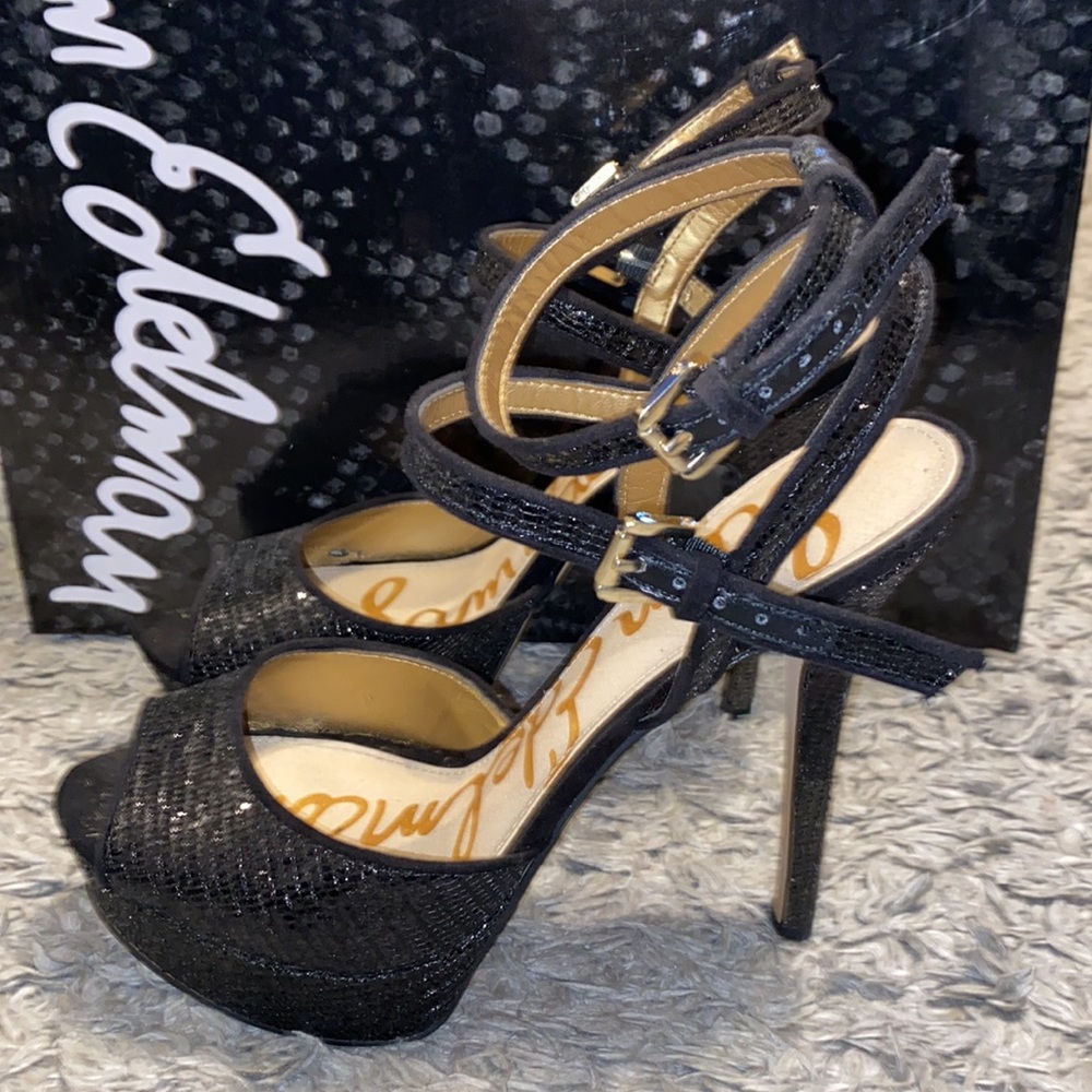 Black glitter heels - Picture 4 of 6